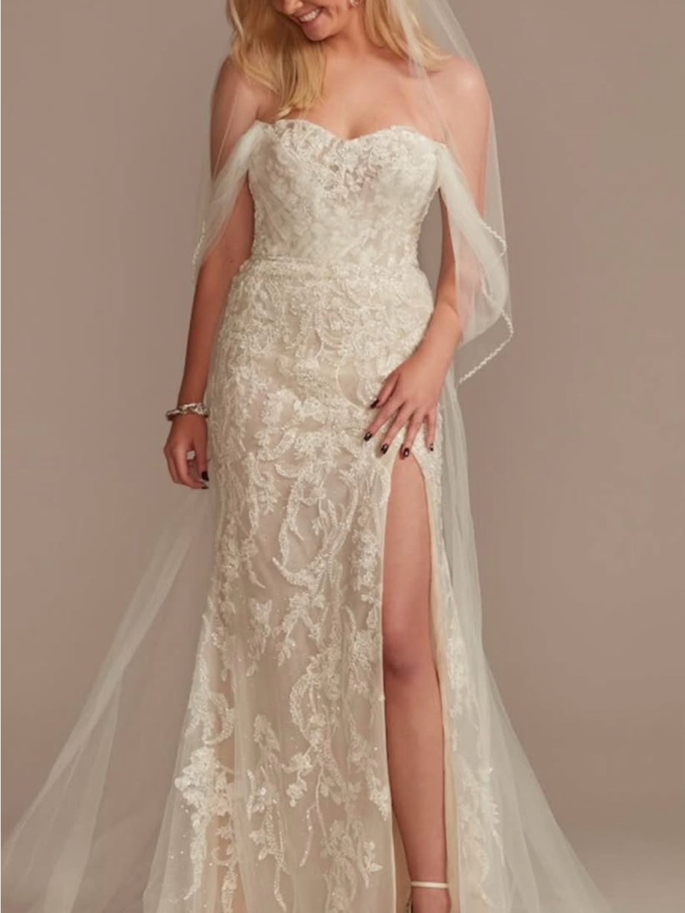 Ivory Beaded Mermaid gown